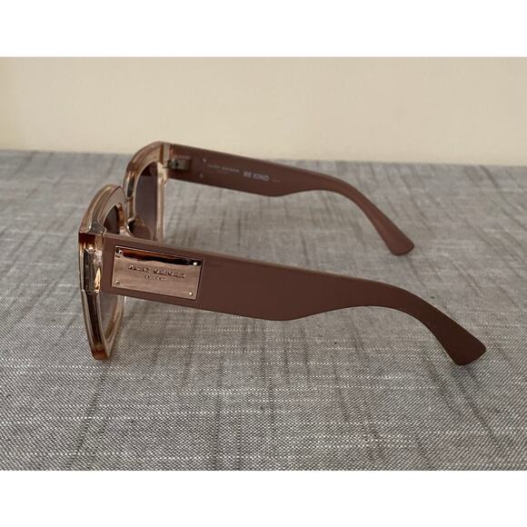 New Kurt Geiger London Womens Crystal Tan/Brown Gradient Square Sunglasses - Picture 4 of 15